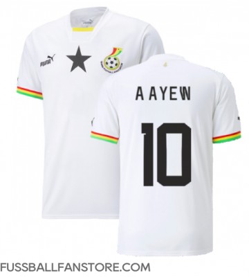 Ghana Andre Ayew #10 Replik Heimtrikot WM 2022 Kurzarm